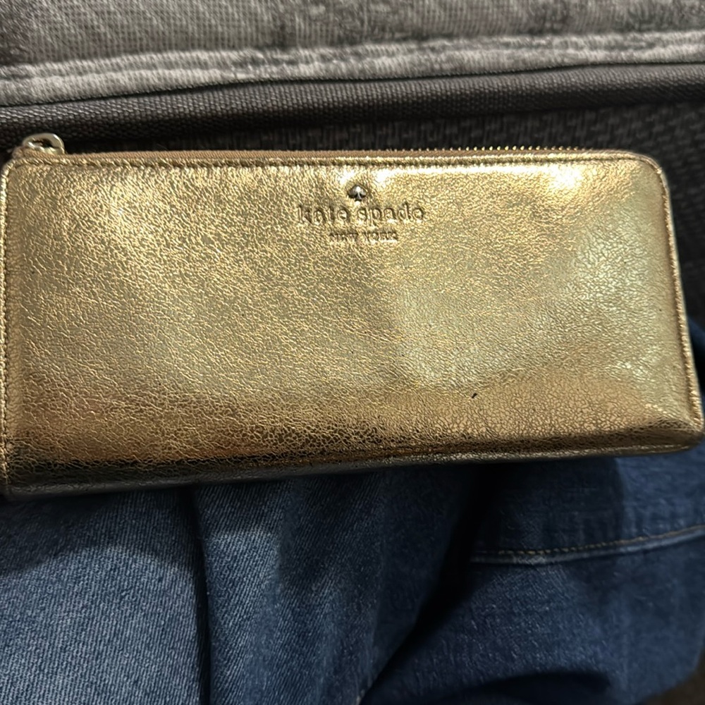 Kate  spade wallet gold